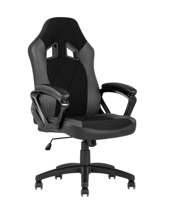 Кресло игровое Top Chairs Skyline серо-черного цвета