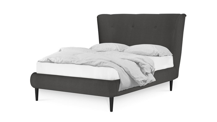Кровать Дублин 160х200 темно-серого цвета