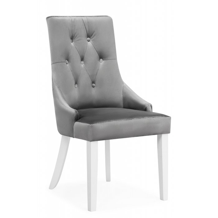 Стул Elegance white fabric grey серого цвета Стул Elegance white fabric grey серого цвета