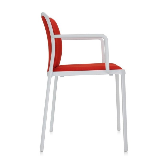 Стул Audrey Soft красного цвета с подлокотниками - лучшие Обеденные стулья в INMYROOM