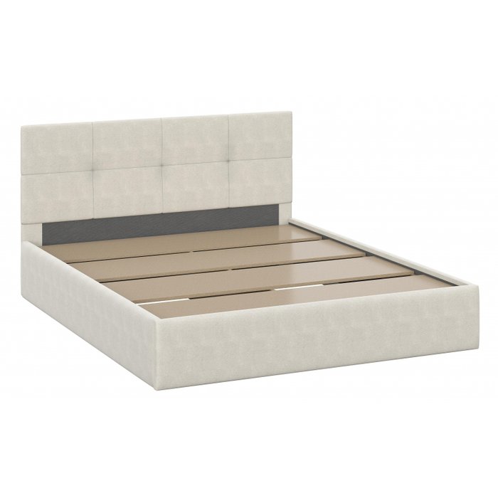 Кровать Манака 160х200 бежевого цвета без подъемного механизма - купить Кровати для спальни по цене 9680.0