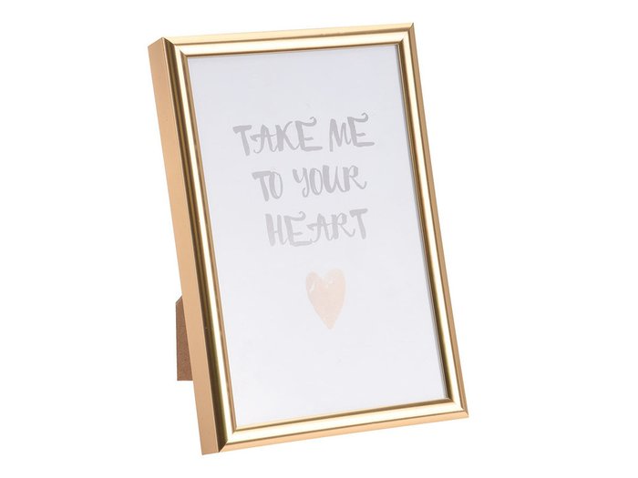 Фоторамка Heart in Gold 10х15 золотого цвета Фоторамка Heart in Gold 10х15 золотого цвета