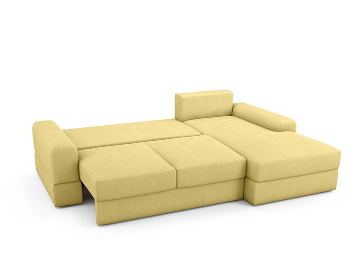Угловой Диван-кровать Elke правый желтого цвета - купить Угловые диваны по цене 81900.0