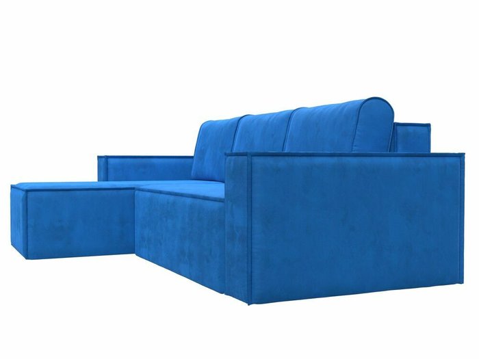 Угловой диван-кровать Куба голубого цвета левый угол - лучшие Угловые диваны в INMYROOM