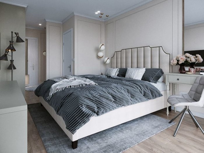 Кровать Даллас 180х200 серого цвета  с подъемным механизмом - купить Кровати для спальни по цене 31970.0