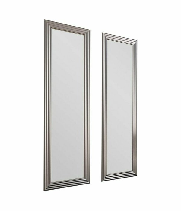 Набор из двух настенных зеркал Decor 30х90 серебряного цвета