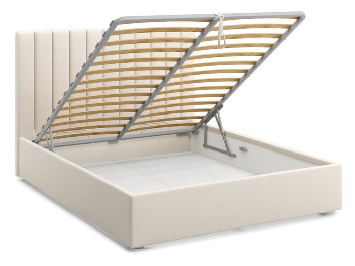 Кровать Premium Mellisa 180х200 молочного цвета с подъемным механизмом - лучшие Кровати для спальни в INMYROOM