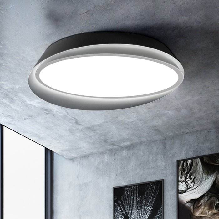 Потолочный светильник SHELL D55 White Black - лучшие Потолочные светильники в INMYROOM