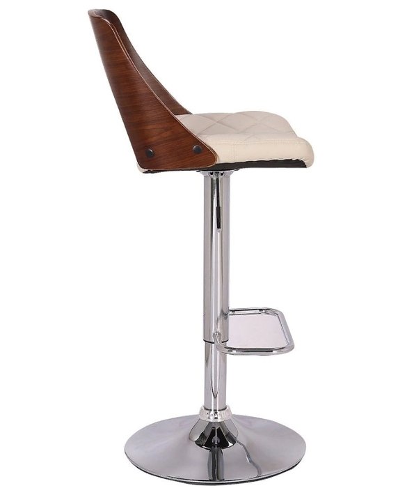 Барный стул с сидением из экокожи и шпона ореха - купить Барные стулья по цене 14200.0