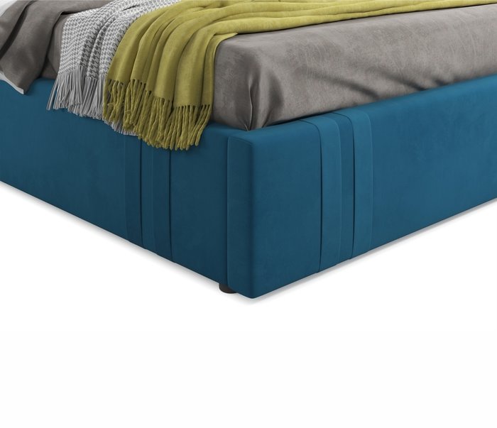 Кровать Tiffany 160х200 с подъемным механизмом и матрасом синего цвета - лучшие Кровати для спальни в INMYROOM