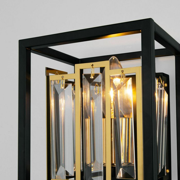 Настенный светильник Cella черно-золотого цвета - купить Бра и настенные светильники по цене 7300.0