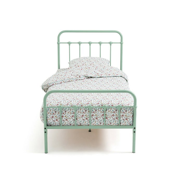 Металлическая кровать Asper 90x190 зеленого цвета - купить Одноярусные кроватки по цене 19079.0