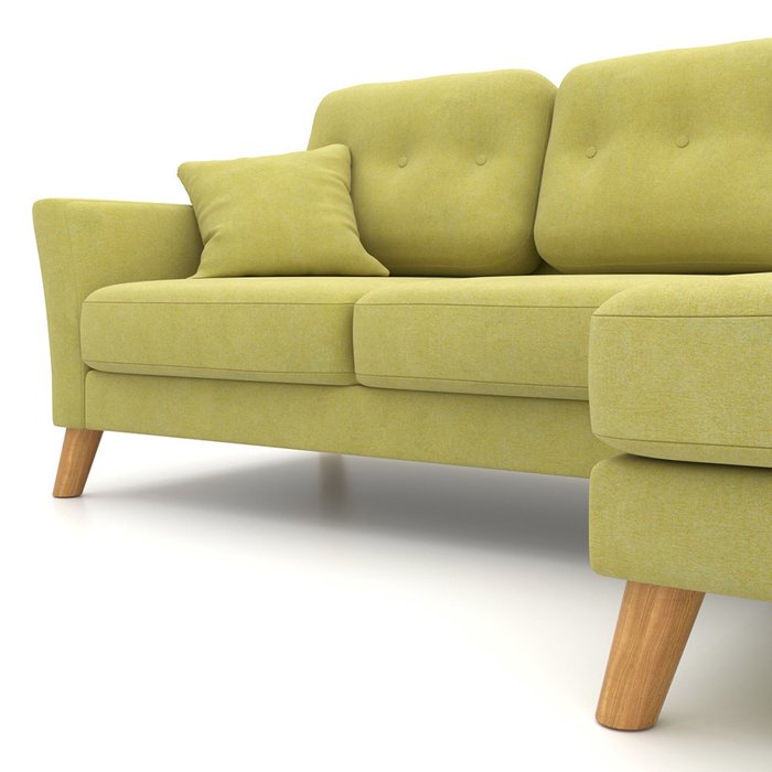 Угловой диван-кровать Raf EKH зеленый - лучшие Угловые диваны в INMYROOM