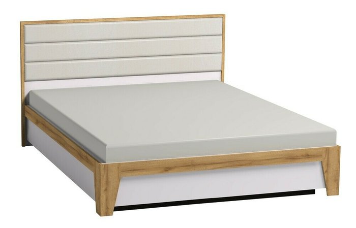 Кровать с подъемным механизмом Айрис 160х200 бело-бежевого цвета - купить Кровати для спальни по цене 36383.0