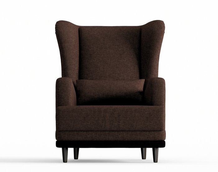 Кресло Грэмми в обивке из рогожки коричневого цвета - купить Интерьерные кресла по цене 10190.0