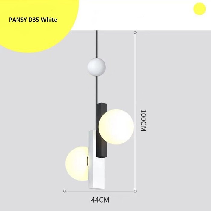 Подвесной светильник PANSY C D44 White - лучшие Подвесные светильники в INMYROOM