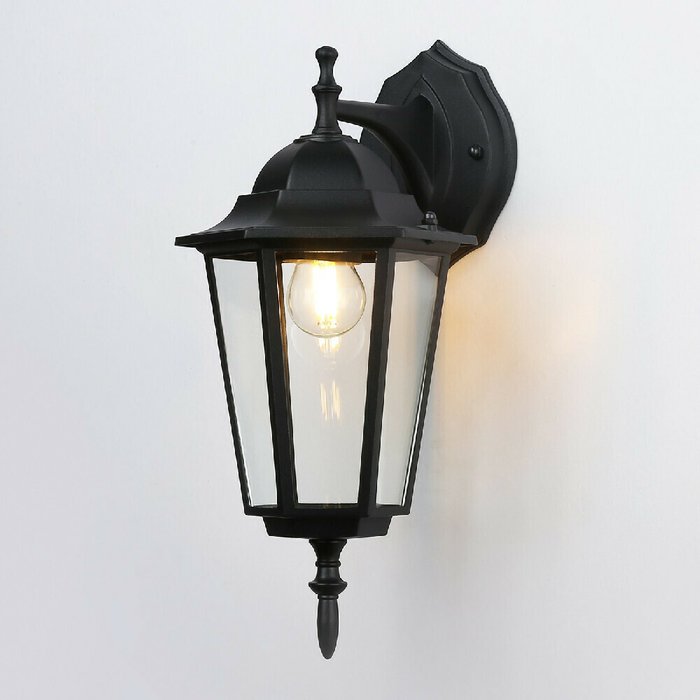 Уличный настенный светильник Garden черного цвета - купить Настенные уличные светильники по цене 2246.0