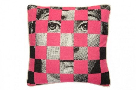Подушка с принтом Faces Piero Fornasetti Five Подушка с принтом Faces Piero Fornasetti Five