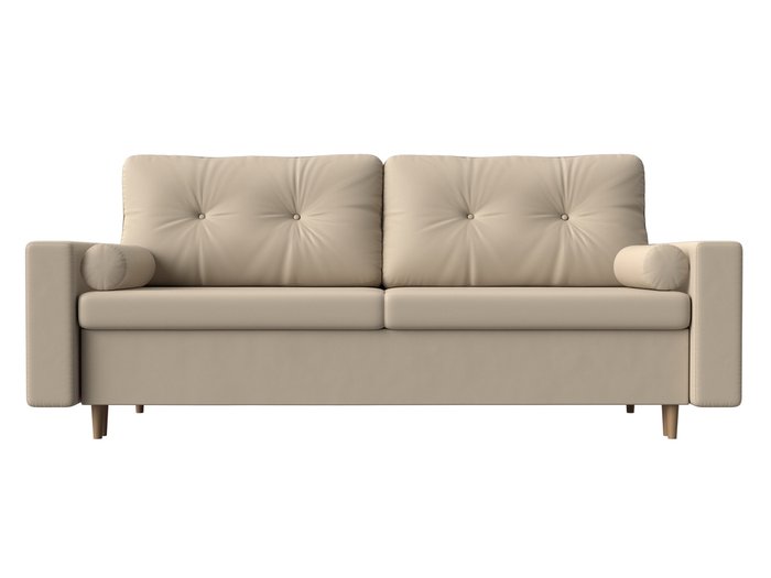 Прямой диван-кровать Белфаст бежевого цвета (тик-так/экокожа) - купить Прямые диваны по цене 43999.0