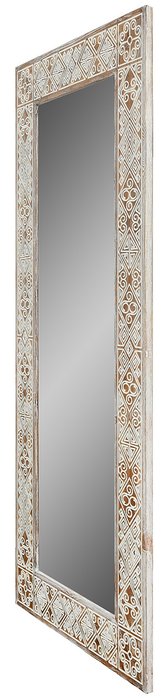 Настенное зеркало Papua Walnut 62x142 в раме из массива сосны - купить Настенные зеркала по цене 25900.0