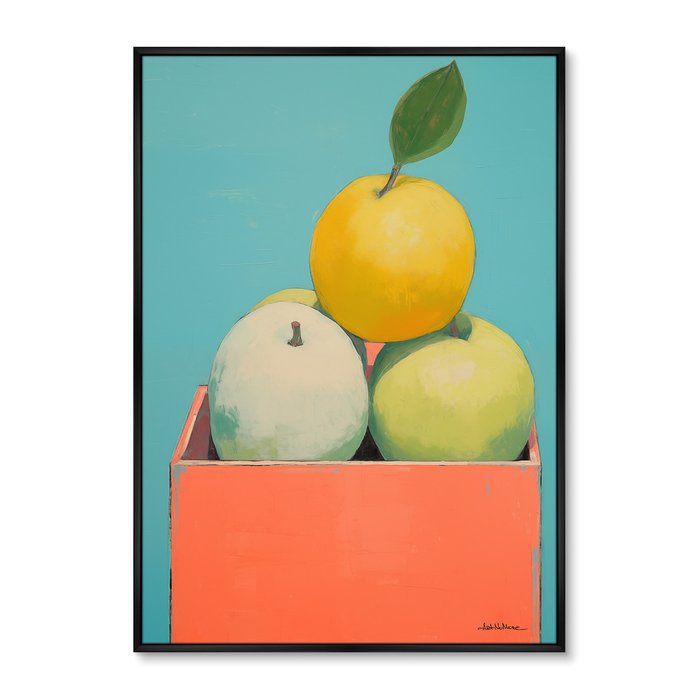 Репродукция картины Box full of apples, 2024г.