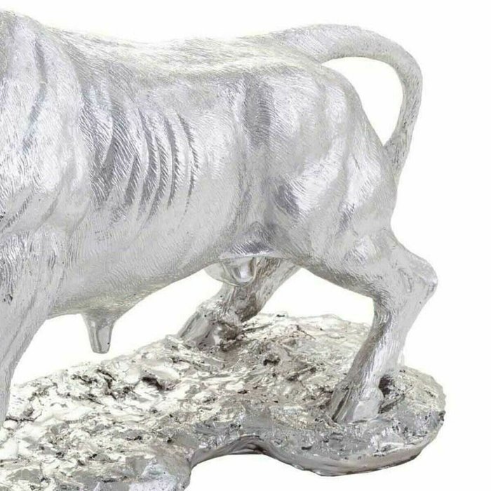 Декоративная фигура Серебряный полистоун Бык 17 x 32 x 43 cm - купить Фигуры и статуэтки по цене 11207.0