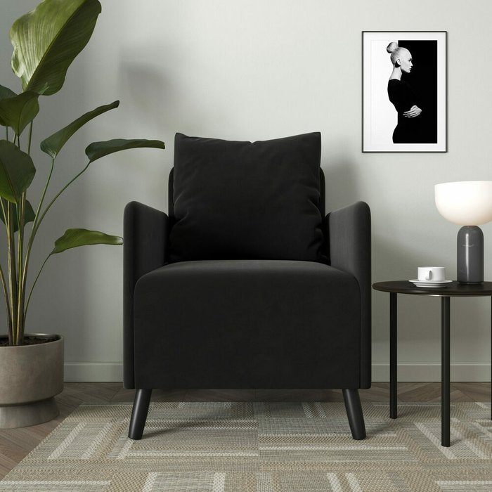 Кресло Будапешт черного цвета - купить Интерьерные кресла по цене 12990.0