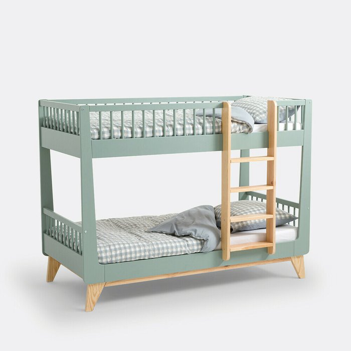 Двухъярусная кровать Willox 90x190 зеленого цвета Двухъярусная кровать Willox 90x190 зеленого цвета
