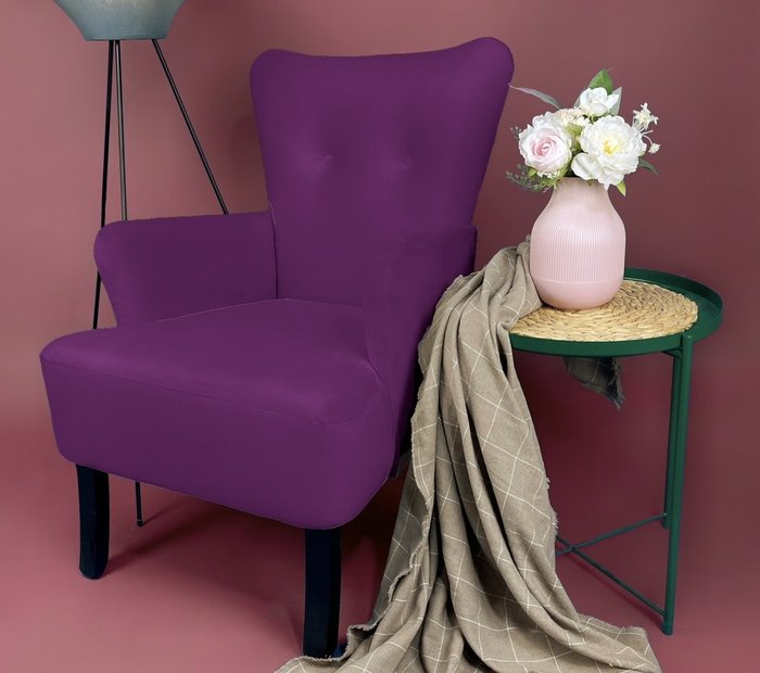 Кресло Остин фиолетовго цвета - лучшие Интерьерные кресла в INMYROOM