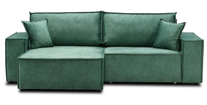 Угловой диван-кровать Фабио зеленого цвета - купить Угловые диваны по цене 32130.0