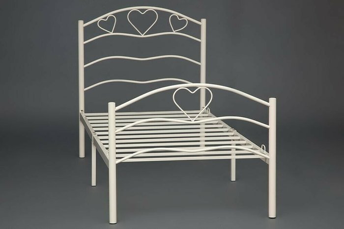 Кровать Single Roxie 90х200 белого цвета  - купить Кровати для спальни по цене 13230.0