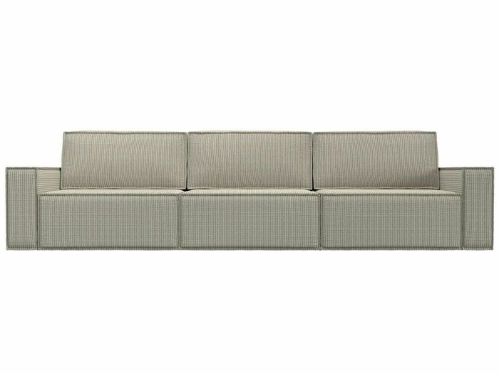 Прямой диван-кровать Куба лонг серо-бежевого цвета - купить Прямые диваны по цене 79999.0