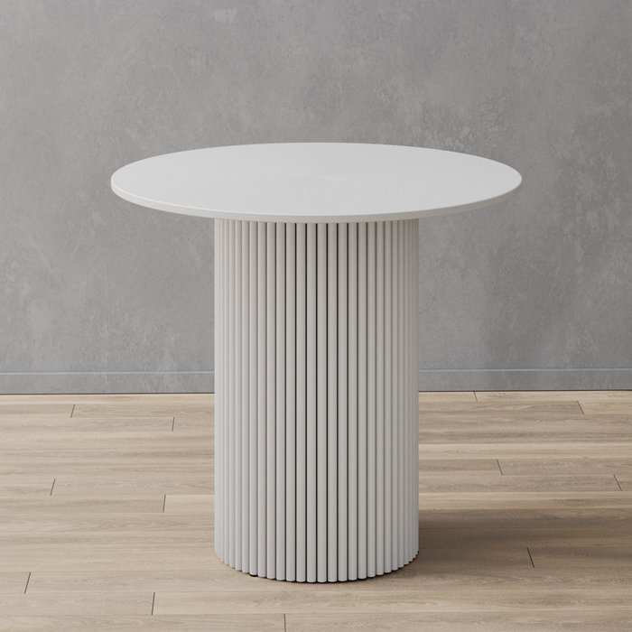 Обеденный стол Trubis Wood L 80 белого цвета - лучшие Обеденные столы в INMYROOM