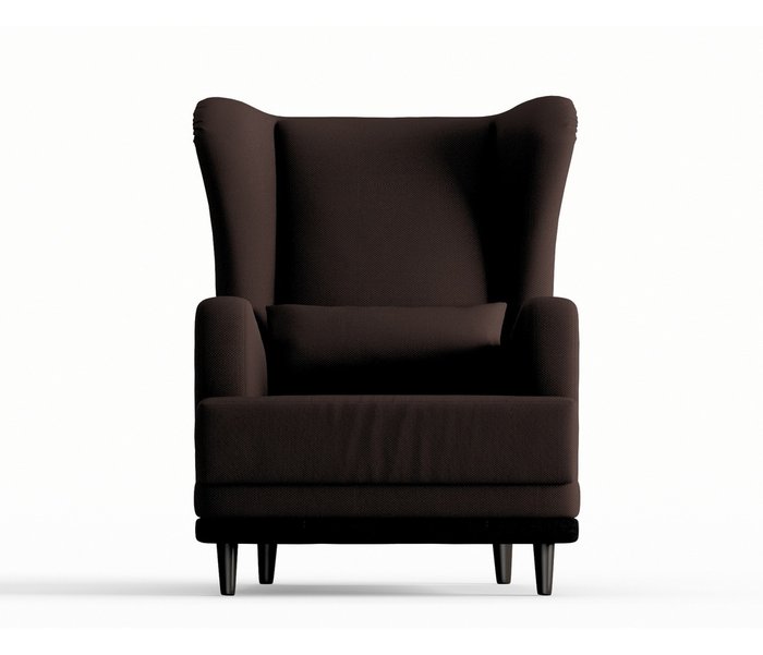 Кресло Грэмми в обивке из велюра темно-коричневого цвета - купить Интерьерные кресла по цене 10190.0