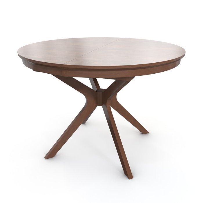 Раздвижной обеденный стол Verona 1100 CC с круглой столешницей из шпона Американский Орех - купить Обеденные столы по цене 35750.0