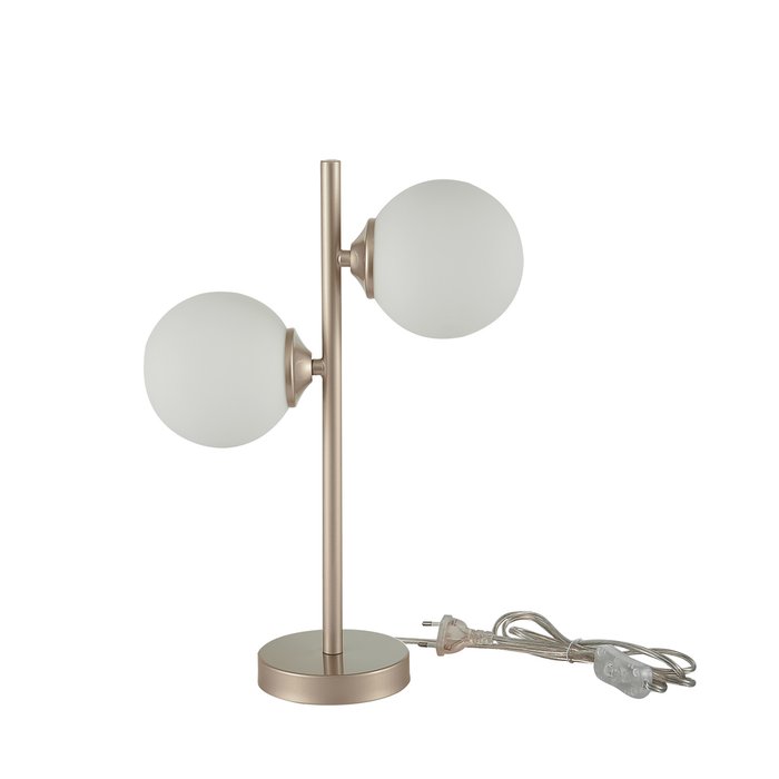  Настольная лампа Pechio с белыми плафонами  - купить Настольные лампы по цене 5005.0