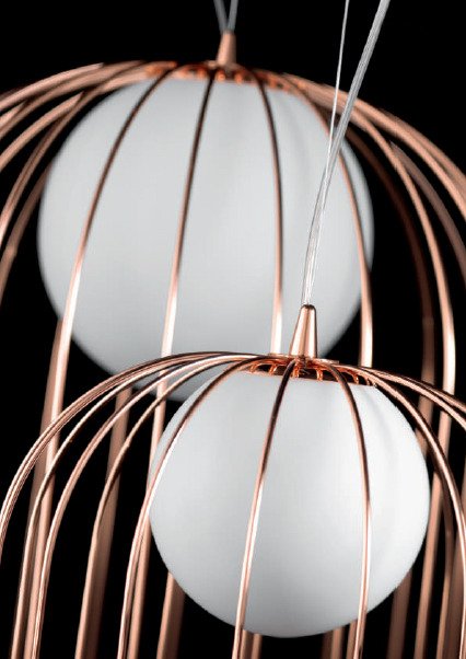 Подвесной светильник Kluvi с абажуром из металлических прутьев - лучшие Подвесные светильники в INMYROOM