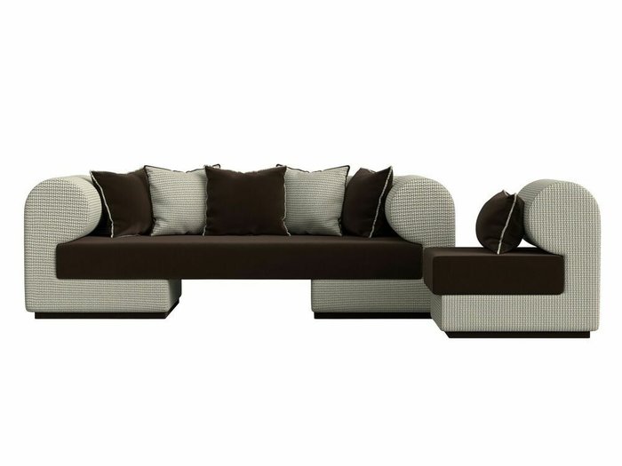 Набор мягкой мебели Кипр 2 серо-коричневого цвета - купить Комплекты мягкой мебели по цене 71998.0