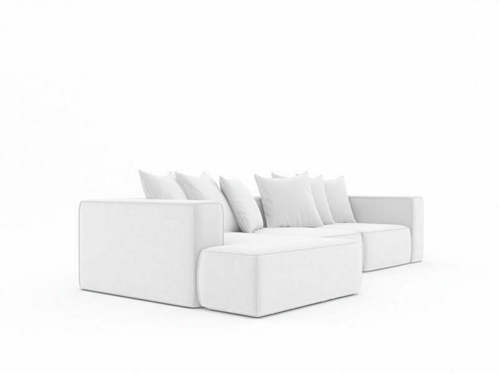 Угловой диван-кровать Норман 323 светло-серого цвета - лучшие Угловые диваны в INMYROOM