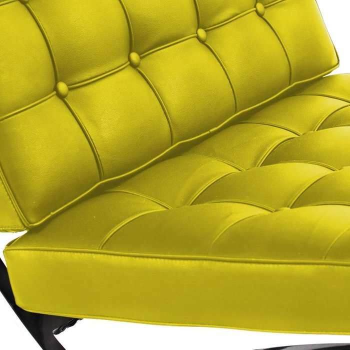 Кресло Barcelona Chair лимонного цвета - купить Интерьерные кресла по цене 63750.0
