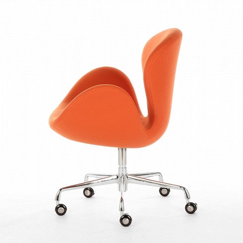 Кресло "Swan" кожаное на колесиках - лучшие Интерьерные кресла в INMYROOM
