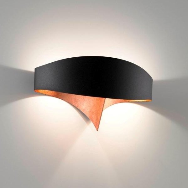 Настенный светильник Scudo black/copper черного-медного цвета - купить Бра и настенные светильники по цене 16270.0