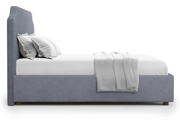 Кровать Izeo без подъемного механизма 160х200 серого цвета - лучшие Кровати для спальни в INMYROOM