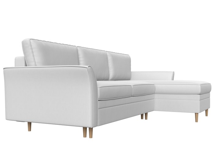 Угловой диван-кровать София белого цвета (экокожа) правый угол - лучшие Угловые диваны в INMYROOM