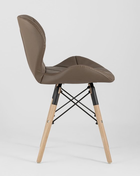 Стул Бон экокожа коричневого цвета - лучшие Обеденные стулья в INMYROOM