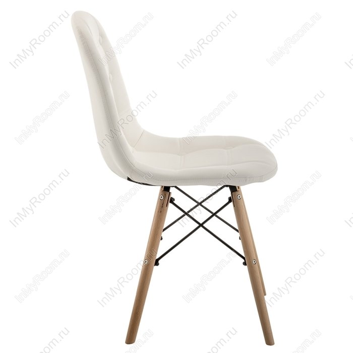 Мягкий стул Kvadro белого цвета - лучшие Обеденные стулья в INMYROOM