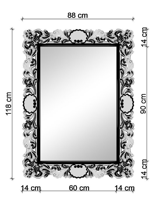 Зеркало Арнэ синего цвета - купить Настенные зеркала по цене 18000.0