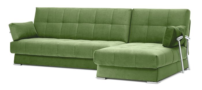 Угловой диван с подлокотниками Дудинка Galaxy зеленого цвета - купить Угловые диваны по цене 49990.0