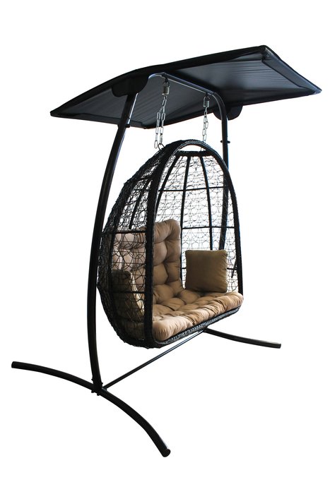 Кресло подвесное Беатрис темно-коричневого цвета - купить Подвесные кресла по цене 30059.0