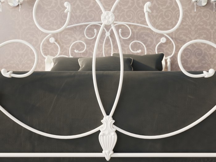 Кровать Арина 120х200 бело-глянцевого цвета - лучшие Кровати для спальни в INMYROOM